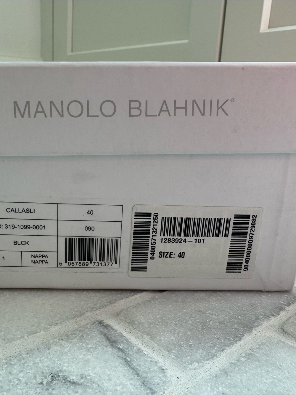 Manolo Blahnik Black Leather Callasli heel - Picture 11 of 12